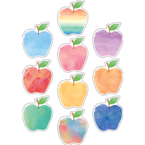 CUT-OUTS: WATERCOLOR APPLES 6" 30 PACK