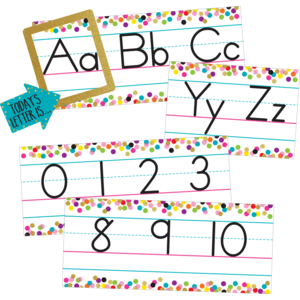 BULLETIN BOARD SET: CONFETTI ALPHABET LINE