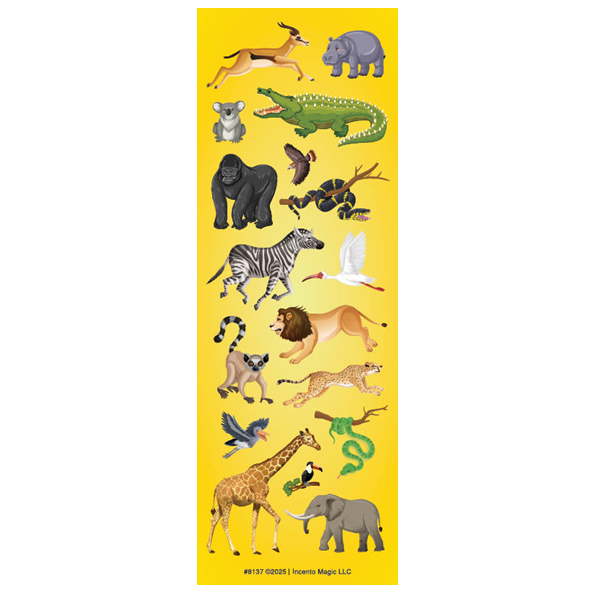 STICKERS: ANIMALS  DIE-CUT - 6 SHEETS