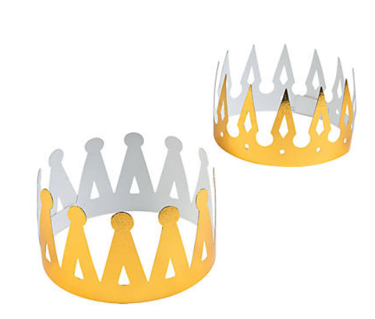 CROWNS  FOIL GOLD PKG/12