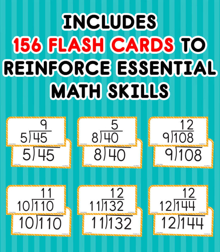FLASH CARDS: DIVISION ALL FACTS THROUGH 12 - 169 CARDS