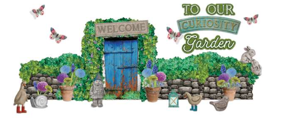 Bulletin Board Set Curiosity Garden Welcome