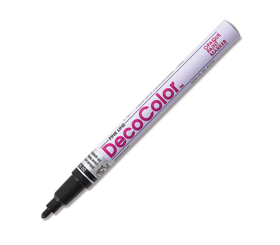 DECOCOLOR PAINT MARKER FINE LINE BLACK