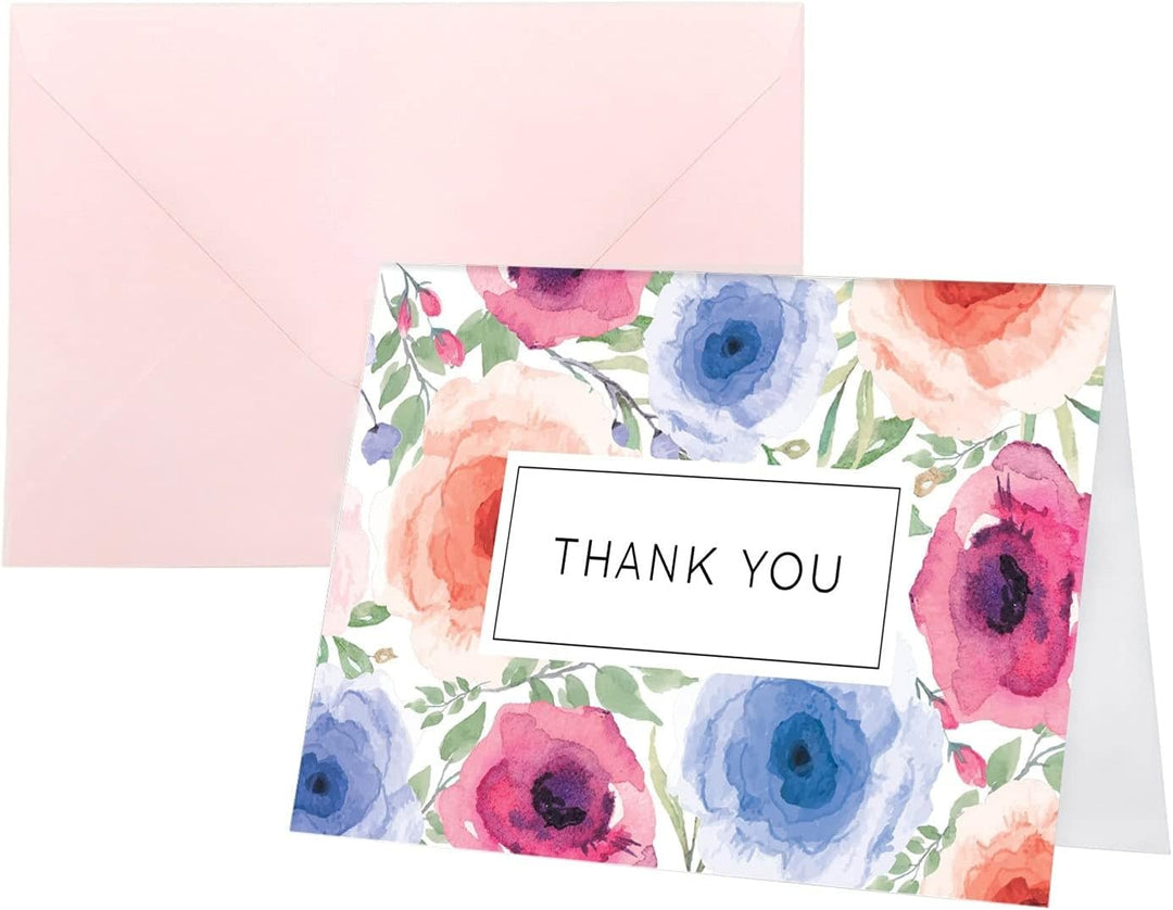 THANK YOU CARD WITH ENVELOPE 4"X6" - 20 PACK