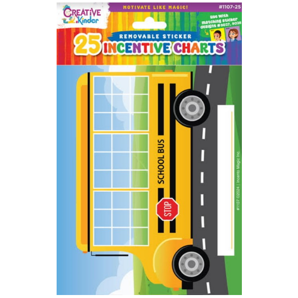 INCENTIVE CHART - SCHOOL BUS - 6 SHEETS - Creative Kids