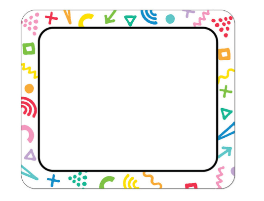 NAME TAG: HAPPY PLACE 3"X2.5" - 40 PACK
