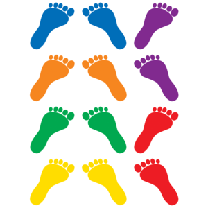 CUT-OUTS: FOOTPRINTS 2.5" 36 PACK