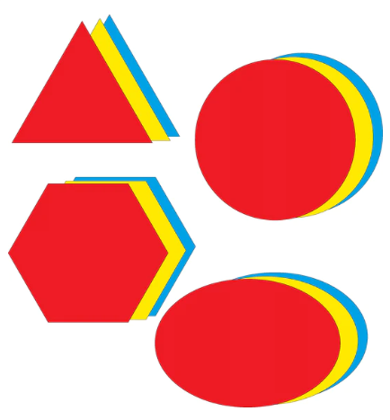 CUT-OUTS: LARGE ASSORTED GEOMETRIC SHAPES 31 pc