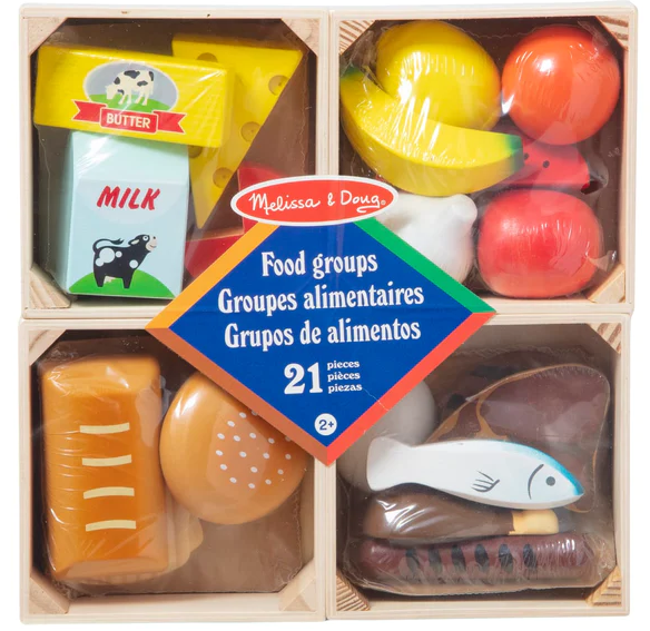 WOODEN FOOD GROUPS SET