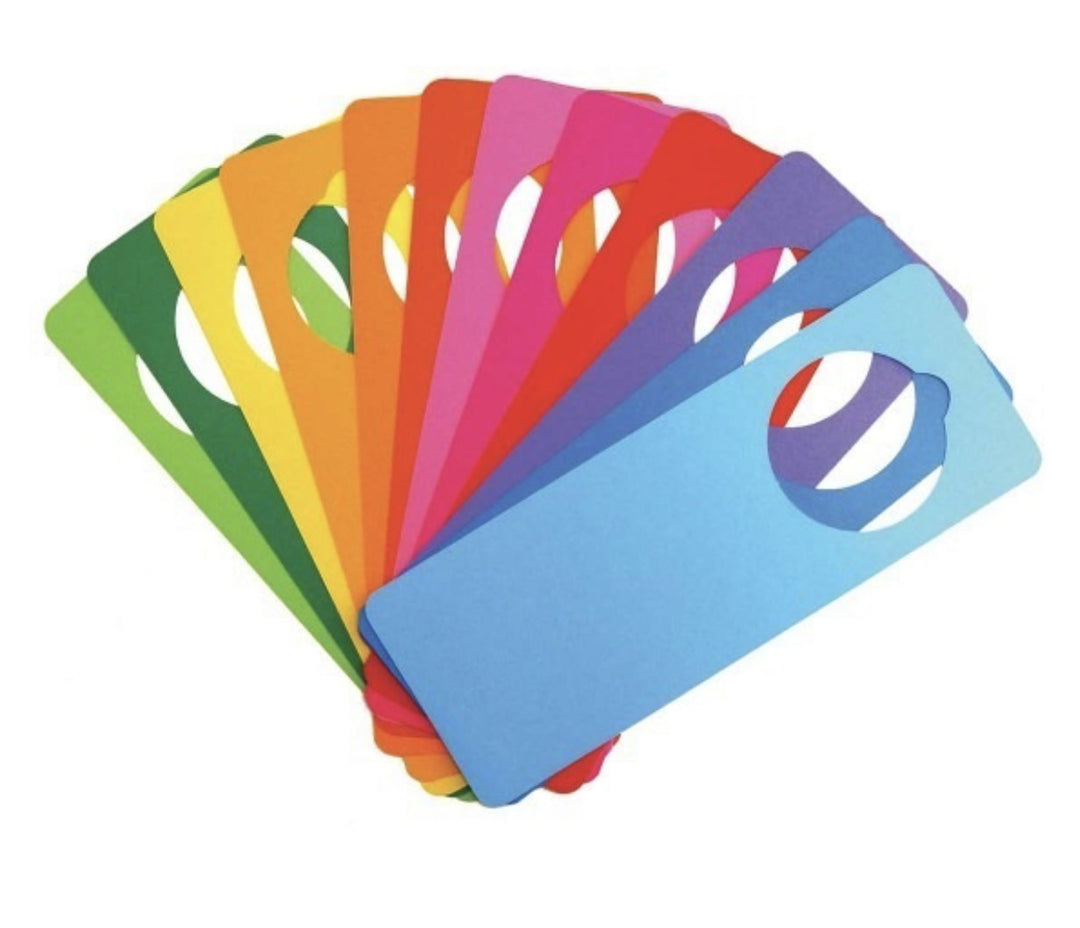 DOOR HANGERS  -  BRIGHT COLORS  PKG/12