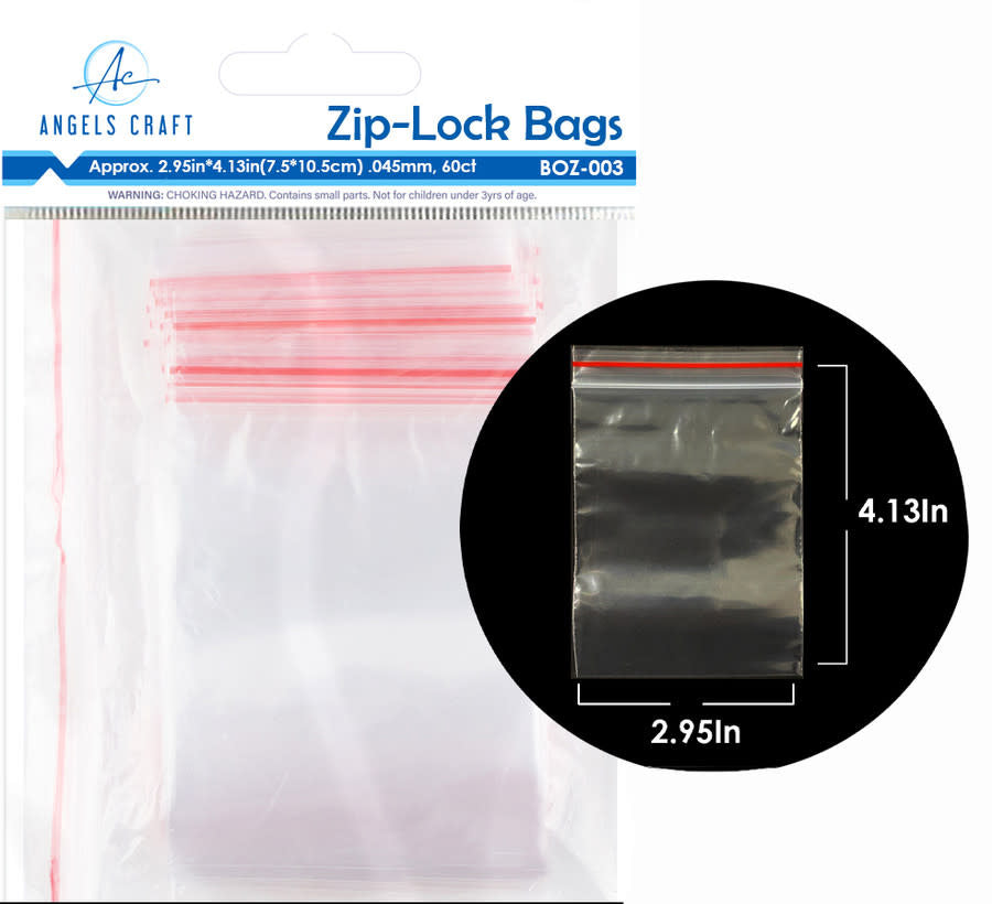 ZIP LOCK  BAGS  3"X4" - 60 PACK