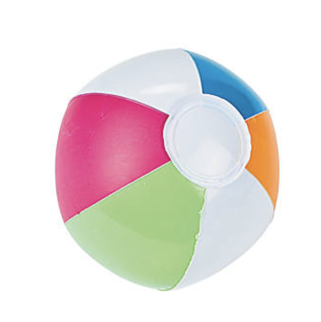 MINI BEACH BALL 6" 12 PACK