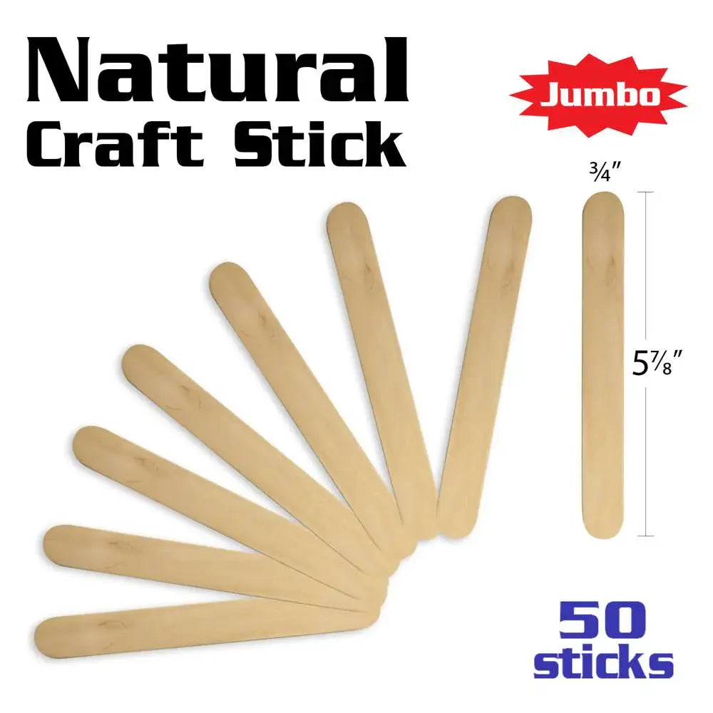 CRAFT STICKS: JUMBO 6" 50 PACK