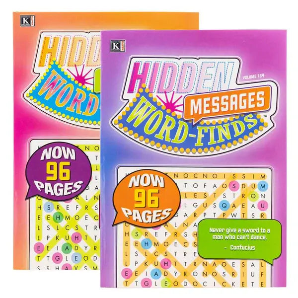 KAPPA HIDDEN MESSAGE WORD FIND BOOK - 96 PAGES