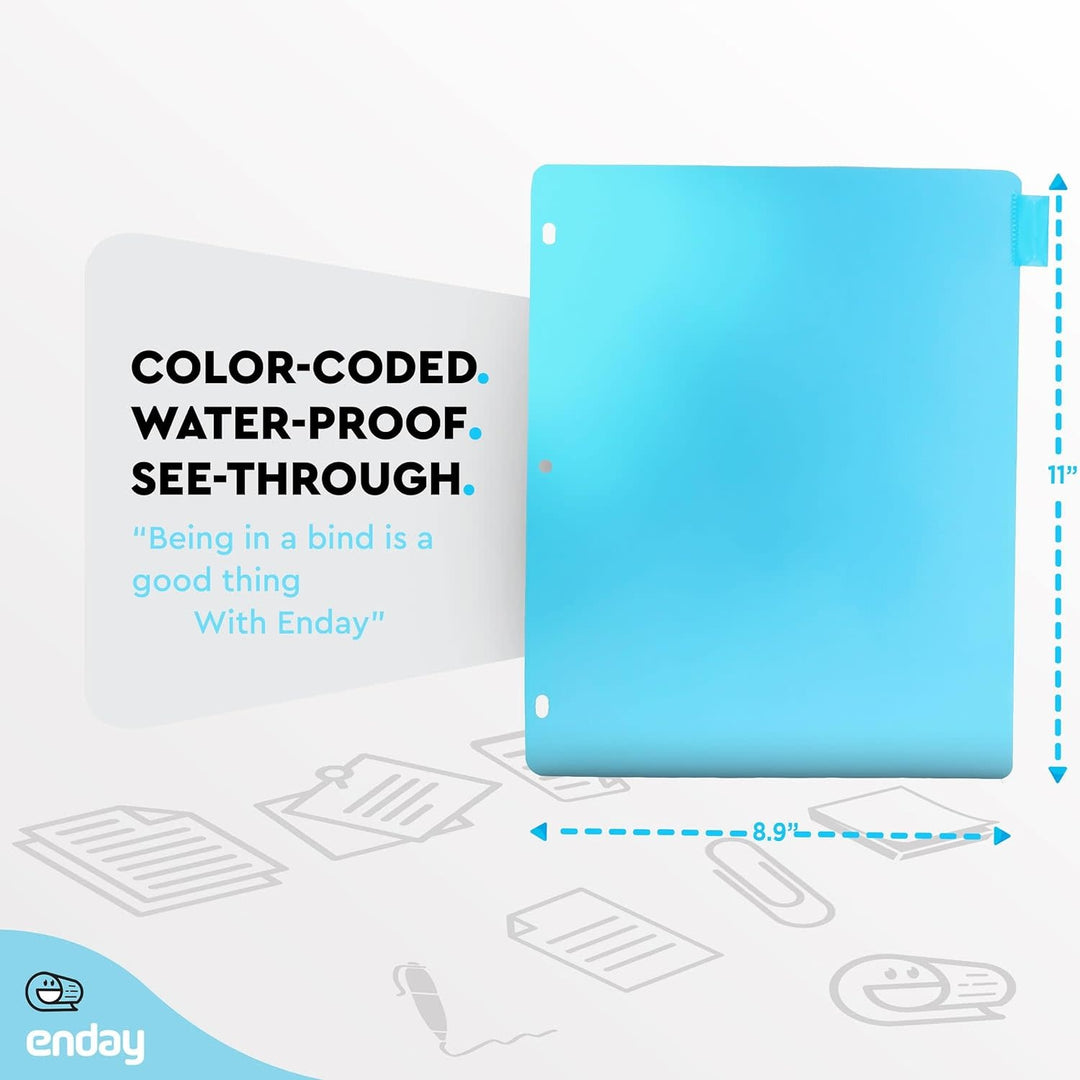 3 RING BINDER DIVIDERS  WITH 5 COLORFUL TABS