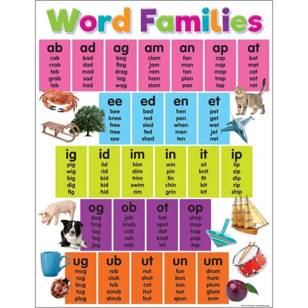 CHARTLET: WORD FAMILIES 17"X22"