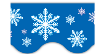 SCALLOPED BORDER SNOWFLAKES  - 2 3/16"X35"