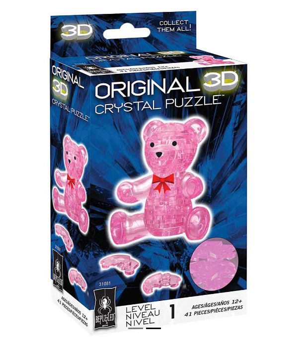 3D CRYSTAL PUZZLE:  PINK BEAR LVL 1