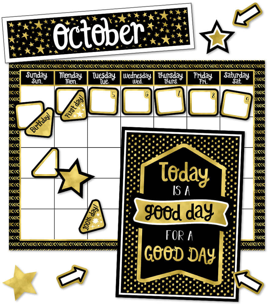 BULLETIN BOARD SET: SPARKLE AND SHINE CALENDAR