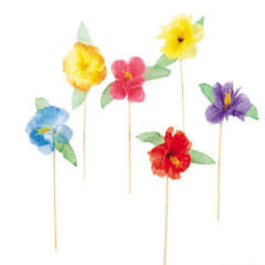 HIBISCUS  FLOWER PICKS 144Pcs