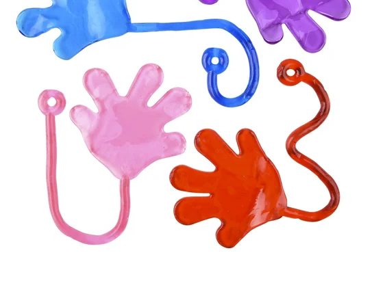 LARGE STICKY  HANDS 8" 12 PACK