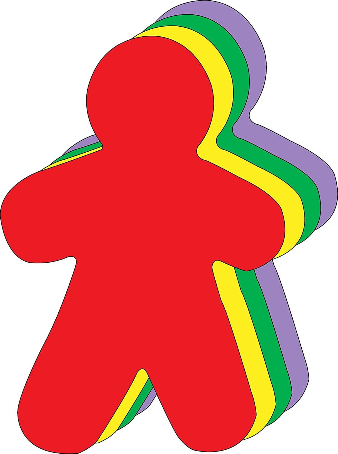 CUT-OUTS:  LARGE COLORFUL PEOPLE 8"X10" 15 PACK