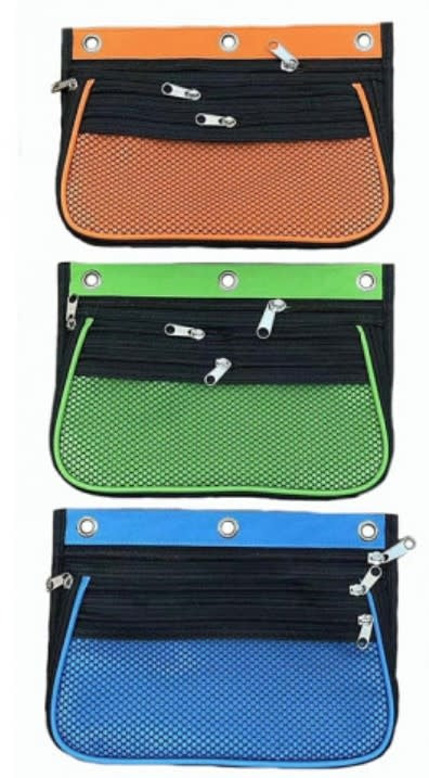 PENCIL POUCH - 3-POCKET - 10.25"X7.25"  EXPANDING