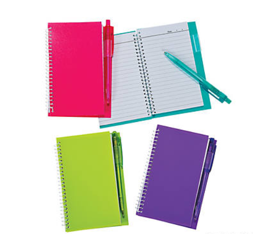 NEON NOTEBOOK &amp; PEN SET 12PCS - Creative Kids