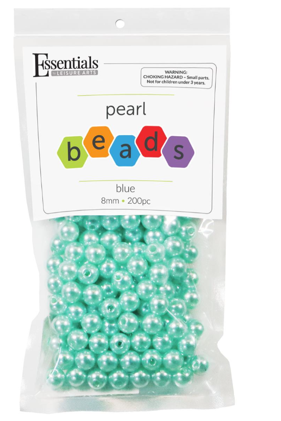PEARL BEADS: 8MM SEA FOAM GREEN  200 PACK