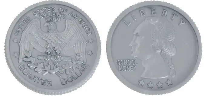 FAKE MONEY COINS: QUARTERS 100 PACK