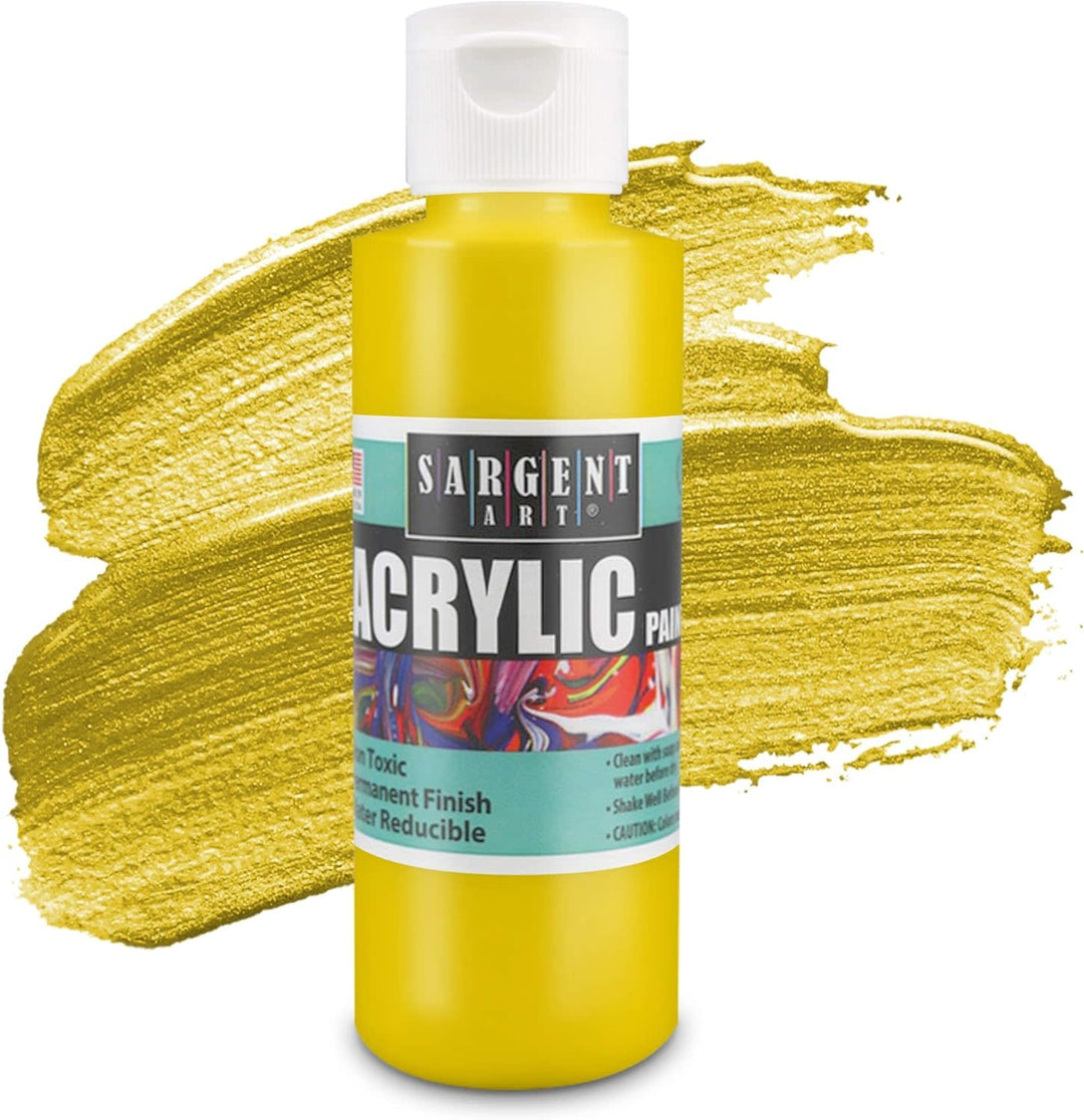 SARGENT ART ACRYLIC PAINT SET:  4OZ BOTTLES 6 PACK