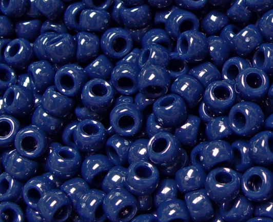 PONY BEADS: NAVY 6mmX9mm 900 PACK