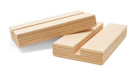 3" x 1.5" WOOD  BASE  FOR 1/4" CUT OUTS