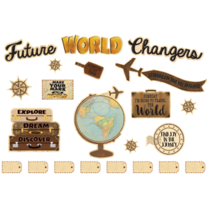 BULLETIN BOARD SET TRAVEL THE MAP