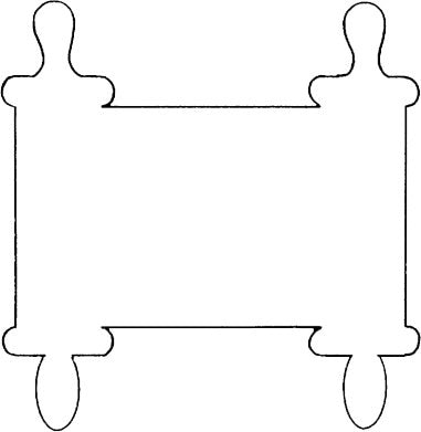 CUT OUT BLANK  TORAH 12 PIECES 7.5"X7.5"