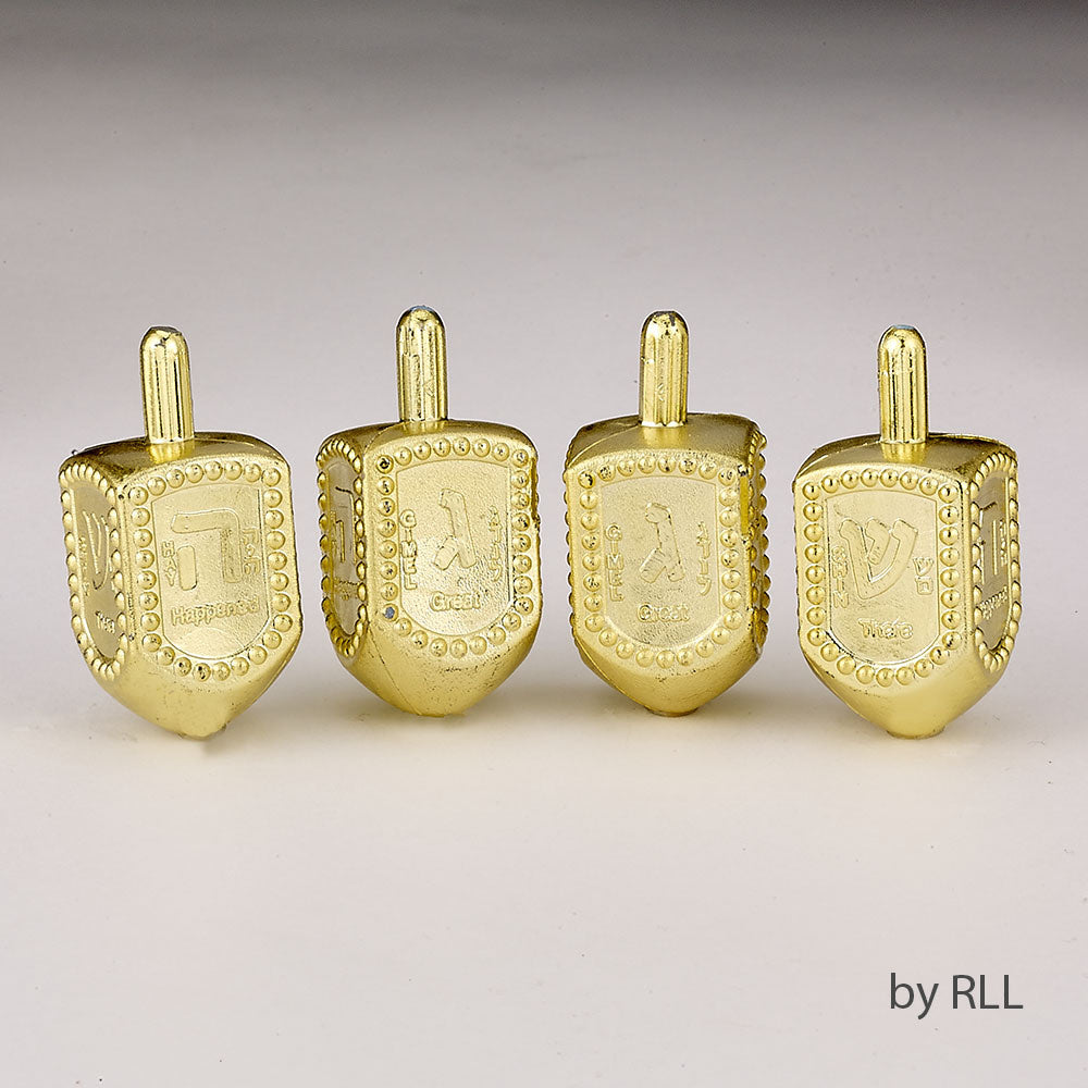METALLIC GOLD DREIDEL  MEDIUM SIZE - 25 PACK