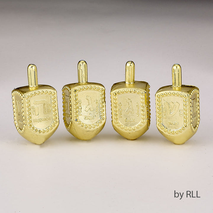 METALLIC GOLD DREIDEL  MEDIUM SIZE - 25 PACK