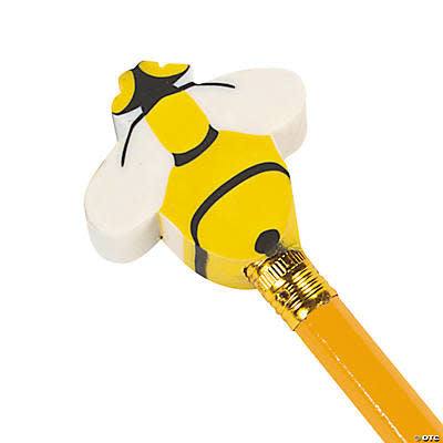 BEE PENCIL TOP ERASER