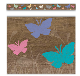 STRAIGHT BORDER BUTTERFLIES - 3"X35&