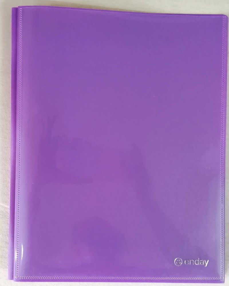 POLY FOLDER: 3 PRONG WITH VIEW - 2 POCKET - PURPLE - Creative Kids