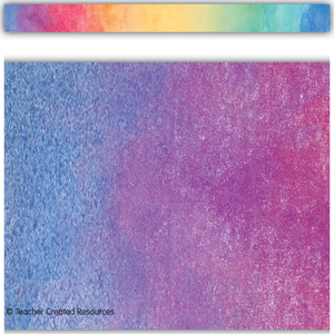 STRAIGHT BORDER; WATERCOLOR - 3"X35&