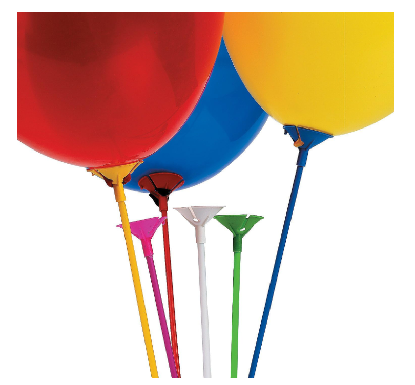 BALLOON STICKS - 16.75" ASSORTED COLORS 144 PACK - Creative Kids