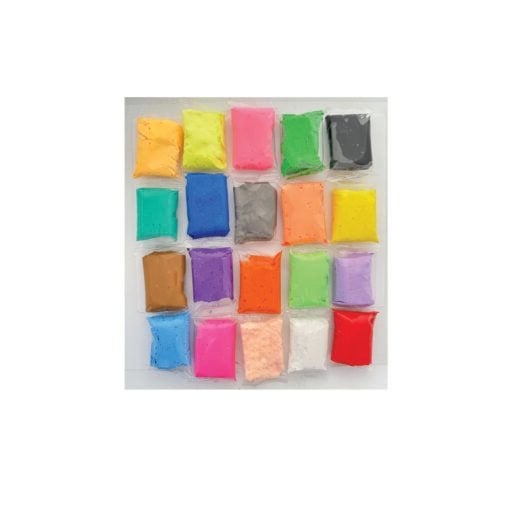 AIR-DRY FOAM CLAY CLASSPACK - 20 ASSORTED COLORS 10 GRAMS PER BAG