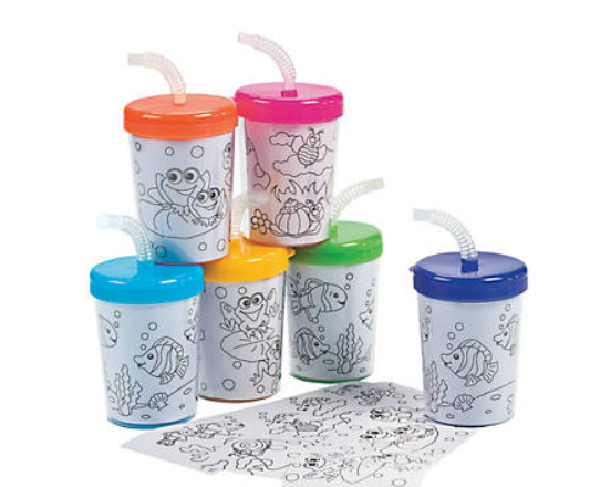 COLOR YOUR OWN SIPPER CUP BOX/12cups - Creative Kids