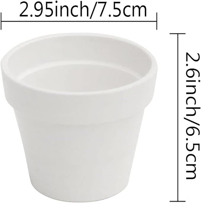 DIY CERAMIC FLOWER POT -2.6"X2.95"