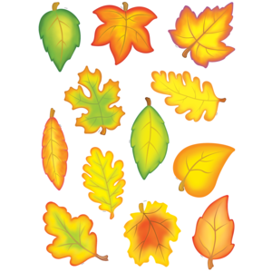CUT OUTS: FALL LEAVES 6"  30 PACK