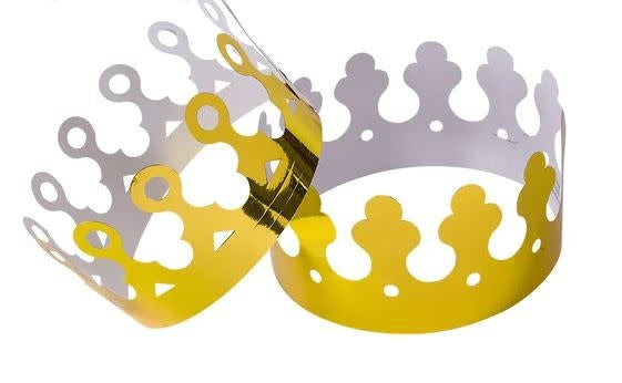 GOLD FOIL CROWNS - 12 PACK