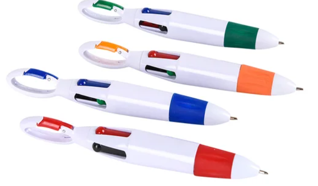 CARABINER SHUTTLE PENS 4/COLORS 12 PACK