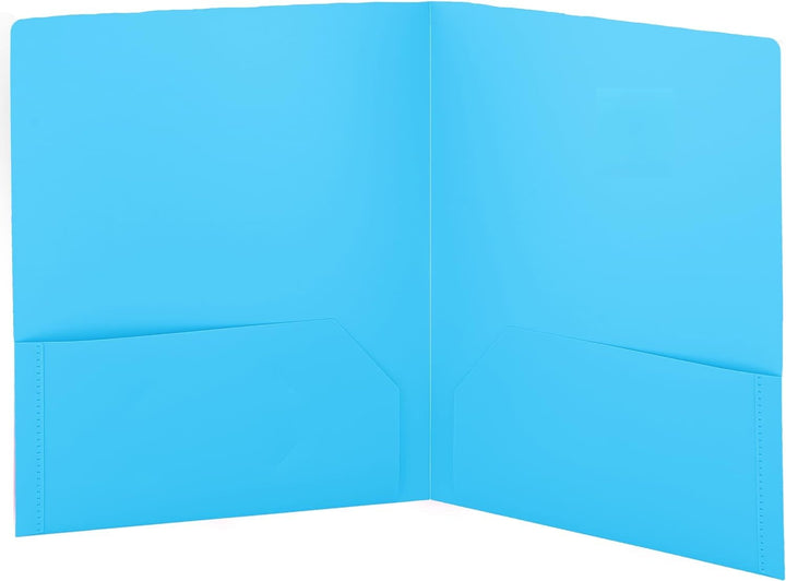 POLY FOLDER: 2 POCKET - BLUE