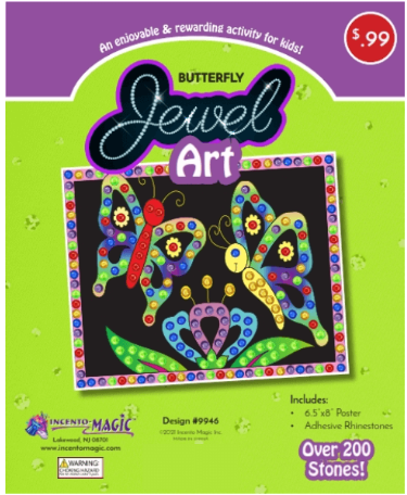 JEWEL ART: BUTTERFLIES 6.5"X8"
